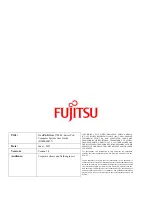 Preview for 2 page of Fujitsu 7000 F-Series User Manual