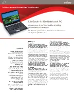 Предварительный просмотр 1 страницы Fujitsu A1130 - Lifebook T6500 4GB 500GB Specifications