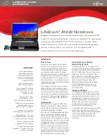 Fujitsu A1220 - LifeBook - Core 2 Duo 2.2 GHz Specifications preview