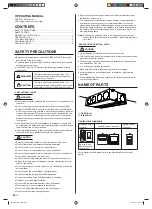 Preview for 2 page of Fujitsu AIRSTAGE ARXA24GALH Operating Manual