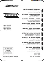 Fujitsu AirStage ARXA24GBLH Installation Manual preview