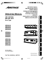 Fujitsu Airstage ARXA24L Operating Manual preview