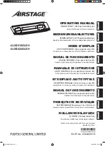 Fujitsu AIRSTAGE AUXS018GLEH Operating Manual предпросмотр