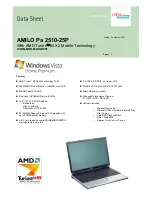 Fujitsu AMILO Pa 2510-25P Datasheet preview