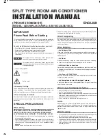 Fujitsu AOU18CL Installation Manual предпросмотр