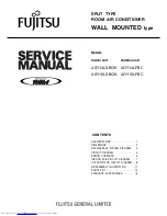 Fujitsu AOY14LFBC Service Manual preview