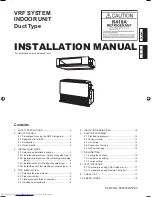 Preview for 1 page of Fujitsu ARXB07L Installation Manual