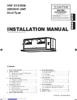 Preview for 1 page of Fujitsu ARXC36L Installation Manual