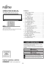 Предварительный просмотр 1 страницы Fujitsu ASTH07KNCA Operation Manual