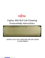 Fujitsu ASU-RLF Disassembly Instructions Manual предпросмотр