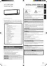 Предварительный просмотр 1 страницы Fujitsu ASUG09LZAS Installation Manual