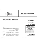 Fujitsu AX SERIES Operating Manual preview