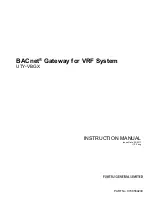 Предварительный просмотр 1 страницы Fujitsu BACnet UTY-VBGX Instruction Manual