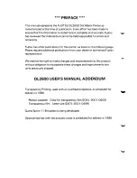 Предварительный просмотр 4 страницы Fujitsu DL2600 User Manual