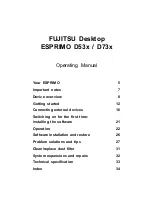 Предварительный просмотр 5 страницы Fujitsu ESPRIMO D53 Series Operating Manual