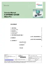 Preview for 1 page of Fujitsu ESPRIMO Q5020 Service Manual