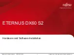 Preview for 1 page of Fujitsu ETERNUS DX60 S2 Hardware And Software Installation Manual