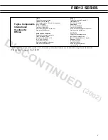 Preview for 6 page of Fujitsu FBR12 Specification Sheet