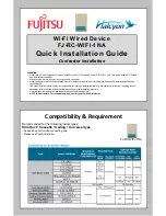 Предварительный просмотр 1 страницы Fujitsu FJ-RC-WIFI-1NA Quick Installation Manual