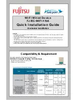 Fujitsu FJ-RC-WIFI-1NA Quick Installation Manual предпросмотр