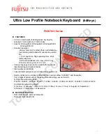 Предварительный просмотр 1 страницы Fujitsu FKB-7681 Series Specifications