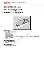 Preview for 1 page of Fujitsu FKB4726 SERIES Specifications