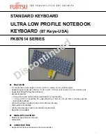 Fujitsu FKB7614 SERIES Specifications preview