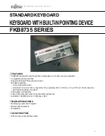 Fujitsu FKB8735 Series Specifications preview