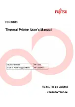 Preview for 1 page of Fujitsu FP-1000 User Manual