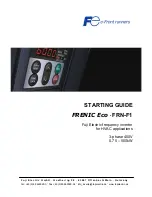 Fujitsu Frenic Eco FRN-F1 Starting Manual preview