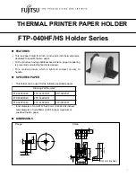 Предварительный просмотр 1 страницы Fujitsu FTP-040HF Holder Series Specifications