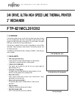 Fujitsu FTP-621CDL003 Specification Sheet предпросмотр