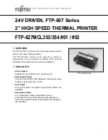 Fujitsu FTP-627MCL354 Specifications preview