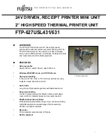 Fujitsu FTP-627USL431 Specification Sheet preview