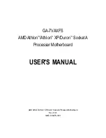 Предварительный просмотр 1 страницы Fujitsu GA-7VAXFS User Manual