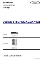 Fujitsu GENERAL ARHG72LHTA Design & Technical Manual предпросмотр