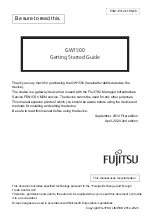 Предварительный просмотр 1 страницы Fujitsu GW1500 Getting Started Manual