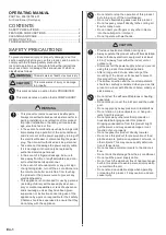 Preview for 2 page of Fujitsu Halcyon ARUH12LUAS Operation Manual