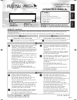 Предварительный просмотр 1 страницы Fujitsu Halcyon ASVG09LLCA Operating Manual