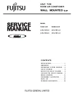 Fujitsu Inverter Halcyon AOU30CLX Service Manual preview