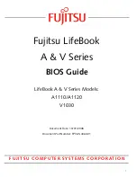 Preview for 1 page of Fujitsu Lifebook A1110 Guide Bios Manual