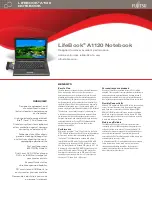 Fujitsu Lifebook A1120 Guide Specifications preview