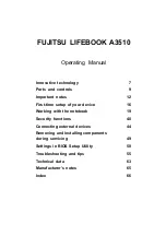 Preview for 5 page of Fujitsu LIFEBOOK A3510 Operating Manual