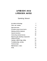 Preview for 5 page of Fujitsu LIFEBOOK A532 Operating Manual