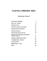 Preview for 5 page of Fujitsu LIFEBOOK A555 Operating Manual