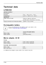 Preview for 69 page of Fujitsu LIFEBOOK A557 Operating Manual