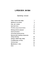 Preview for 3 page of Fujitsu LIFEBOOK AH564 Operating Manual