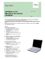 Preview for 1 page of Fujitsu LIFEBOOK C1110 Datasheet