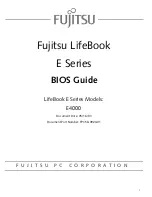 Preview for 1 page of Fujitsu Lifebook E4000 Bios Manual