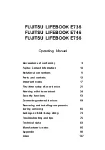 Preview for 3 page of Fujitsu lifebook e736 Operating Manual